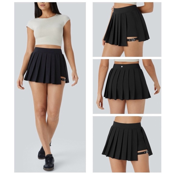 ⛔️ SOLD ⛔️ NWT Halara Beeezeful High Waisted Pleated Buckle Skirt - Picture 2 of 6